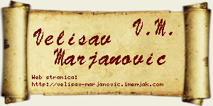 Velisav Marjanović vizit kartica